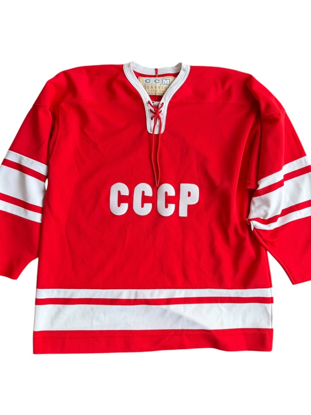 CCM Classics CCCP USSR Red Hockey Jersey Size: XL